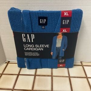 GAP XL Blue Knit Cardigan